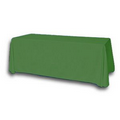 8' Blank Solid Color Polyester Table Throw - Emerald